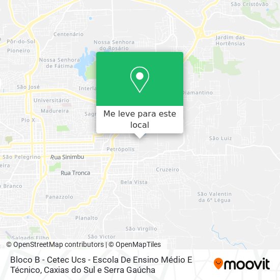 Bloco B - Cetec Ucs - Escola De Ensino Médio E Técnico mapa