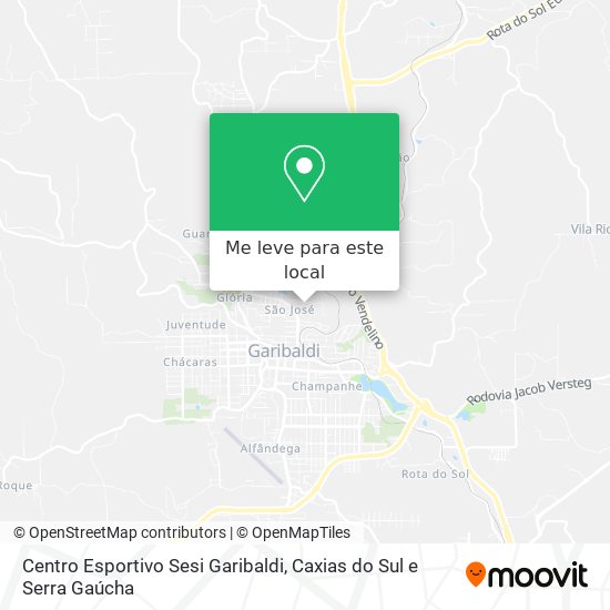 Centro Esportivo Sesi Garibaldi mapa