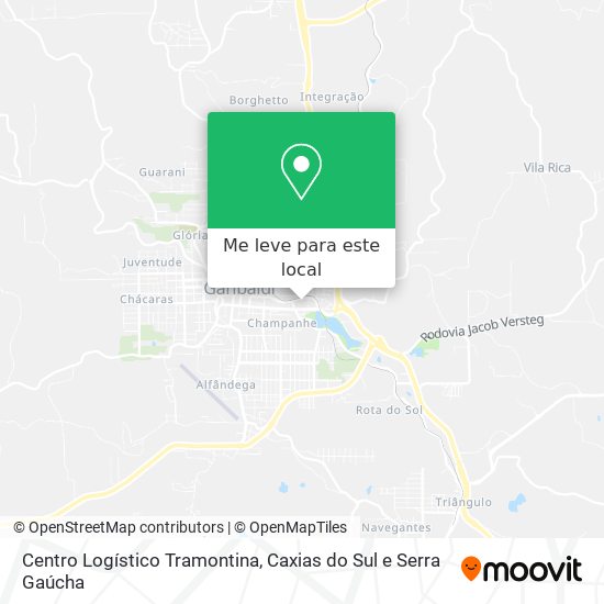 Centro Logístico Tramontina mapa