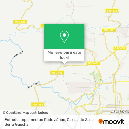Estrada Implementos Rodoviários mapa