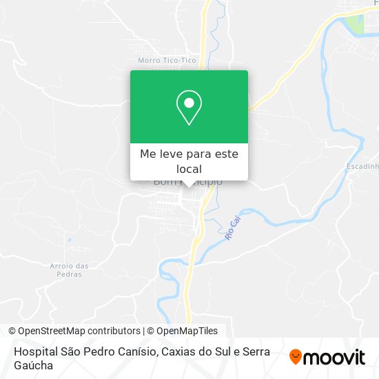 Hospital São Pedro Canísio mapa