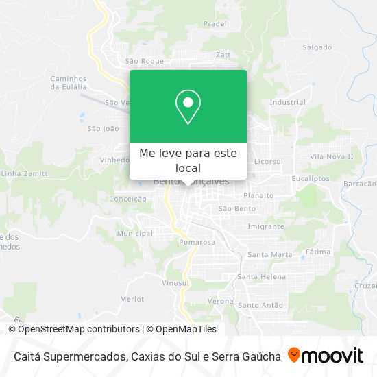 Caitá Supermercados mapa