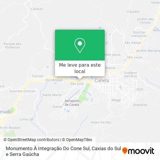 Monumento À Integração Do Cone Sul mapa