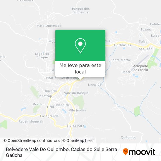 Belvedere Vale Do Quilombo mapa