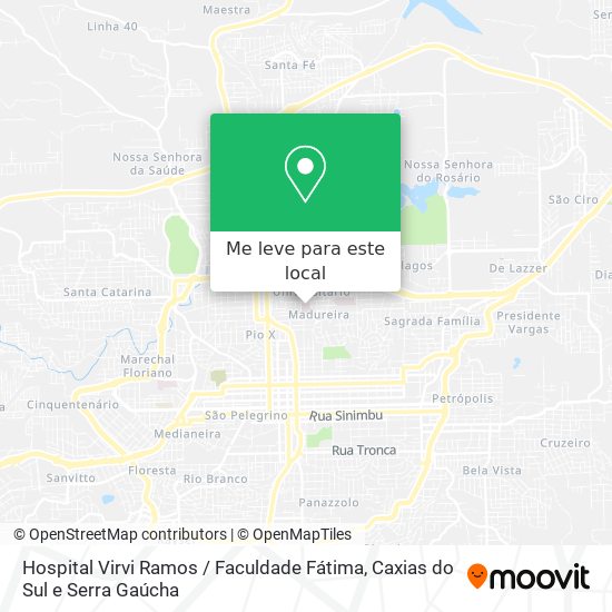Hospital Virvi Ramos / Faculdade Fátima mapa