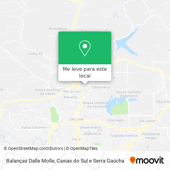 Balanças Dalle Molle mapa