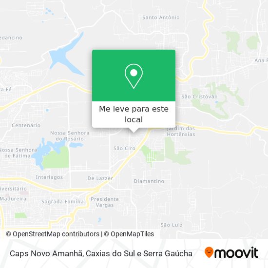 Caps Novo Amanhã mapa