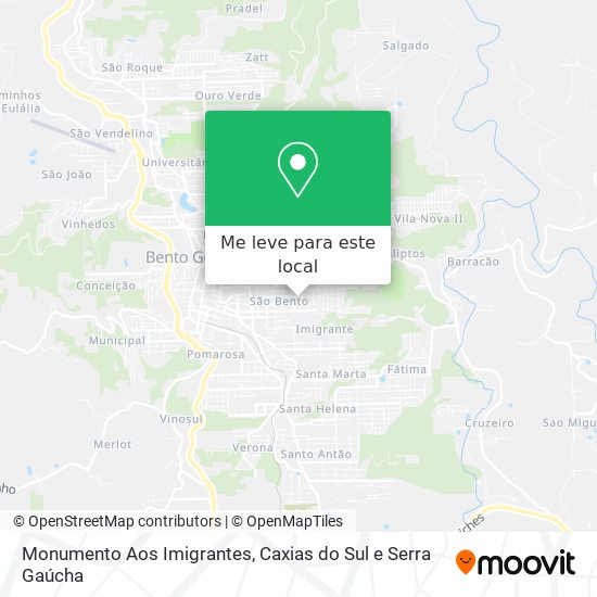 Monumento Aos Imigrantes mapa