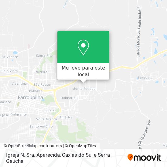 Igreja N. Sra. Aparecida mapa