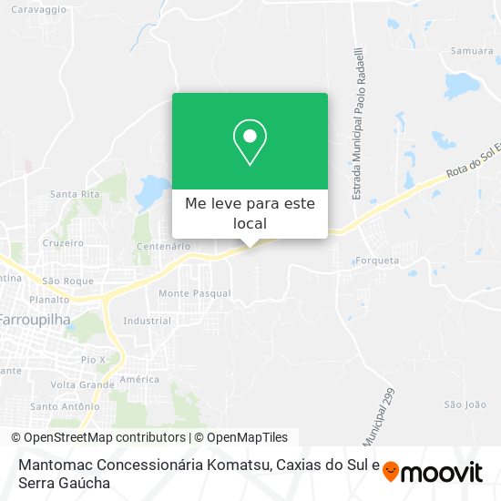 Mantomac Concessionária Komatsu mapa
