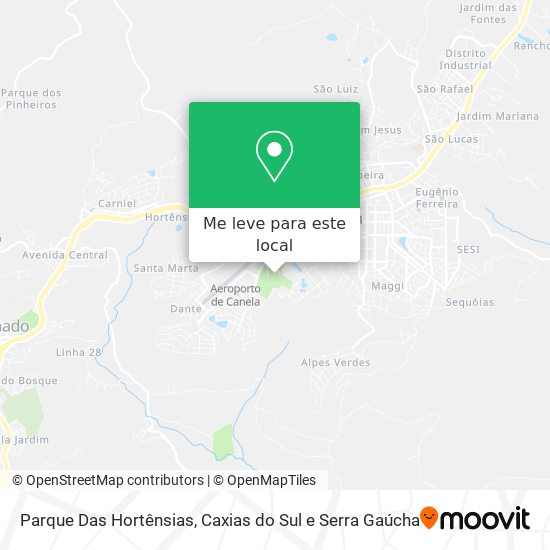 Parque Das Hortênsias mapa