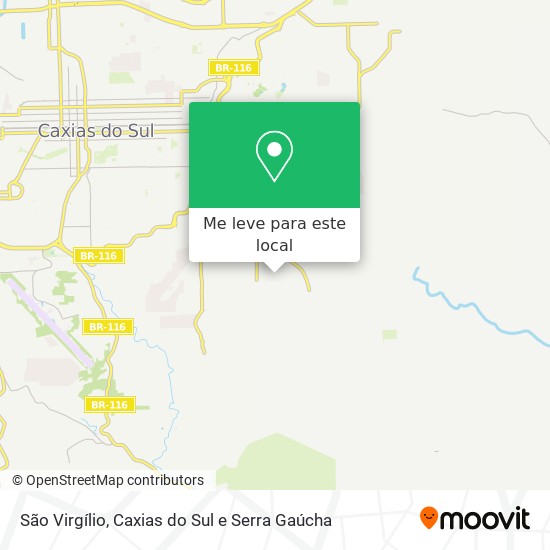 São Virgílio mapa