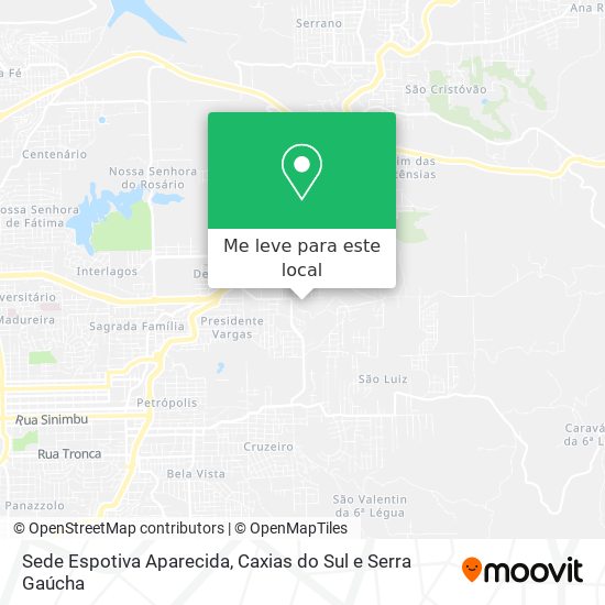 Sede Espotiva Aparecida mapa