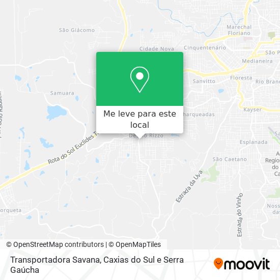 Transportadora Savana mapa