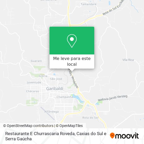 Restaurante E Churrascaria Roveda mapa