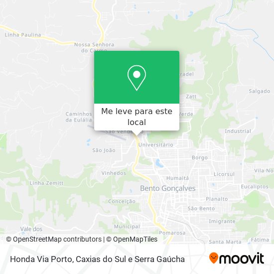 Honda Via Porto mapa