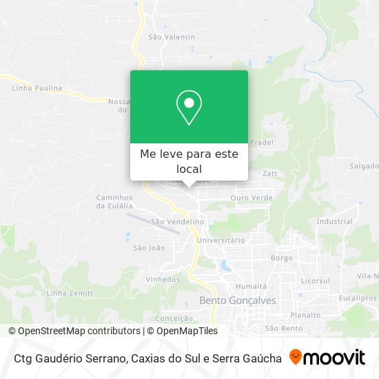 Ctg Gaudério Serrano mapa