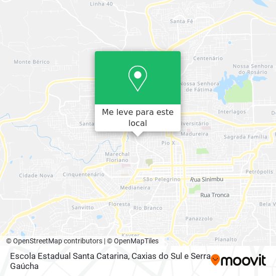 Escola Estadual Santa Catarina mapa