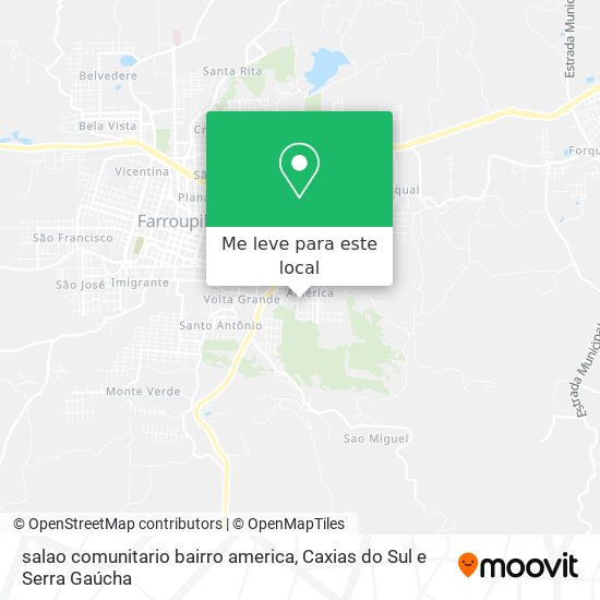 salao comunitario bairro america mapa