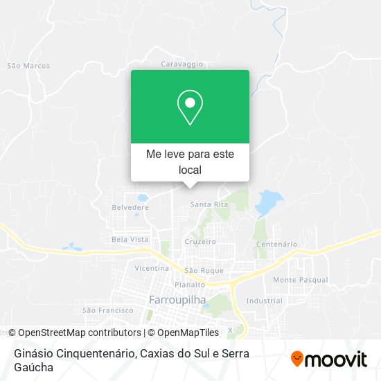 Ginásio Cinquentenário mapa