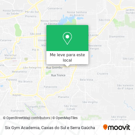 Six Gym Academia mapa