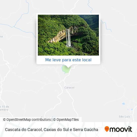Cascata do Caracol mapa