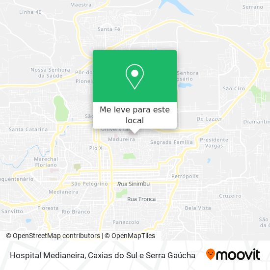 Hospital Medianeira mapa