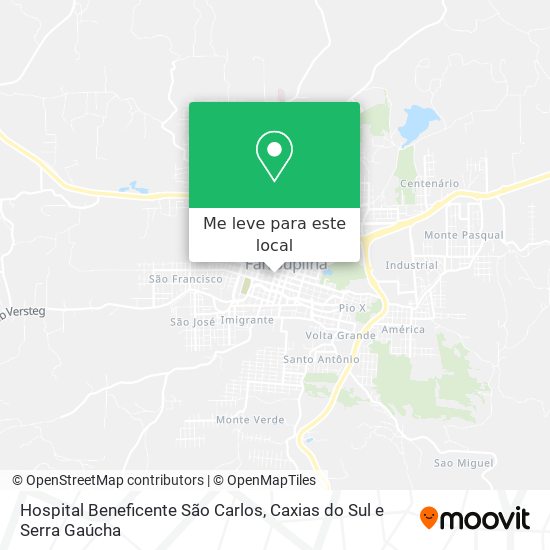 Hospital Beneficente São Carlos mapa