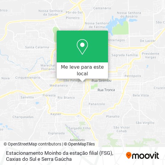 Estacionamento Moinho da estação filial  (FSG) mapa