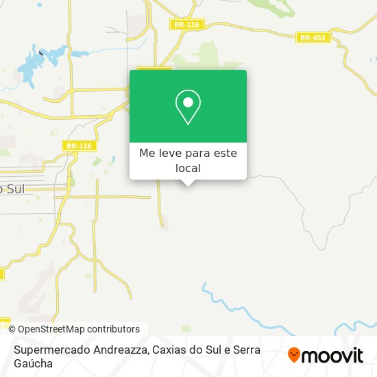 Supermercado Andreazza mapa