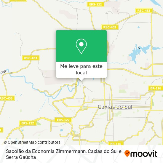 Sacolão da Economia Zimmermann mapa