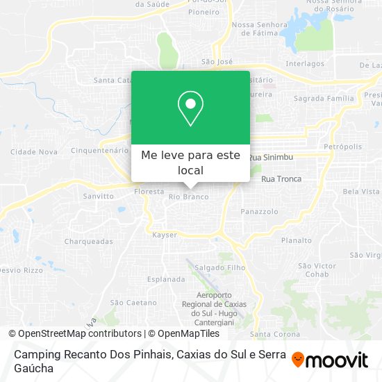 Camping Recanto Dos Pinhais mapa