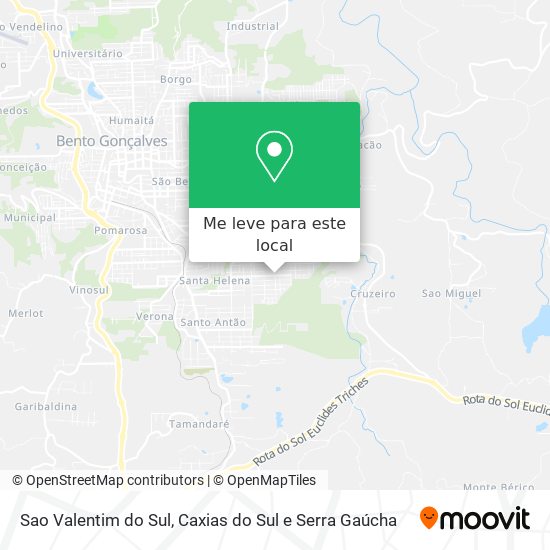 Sao Valentim do Sul mapa