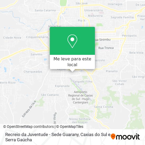 Recreio da Juventude - Sede Guarany mapa