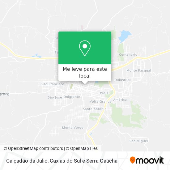 Calçadão da Julio mapa