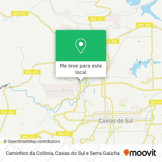 Caminhos da Colônia mapa