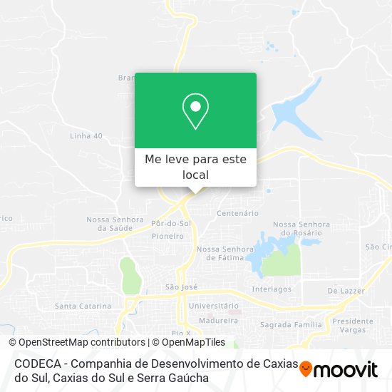 CODECA - Companhia de Desenvolvimento de Caxias do Sul mapa