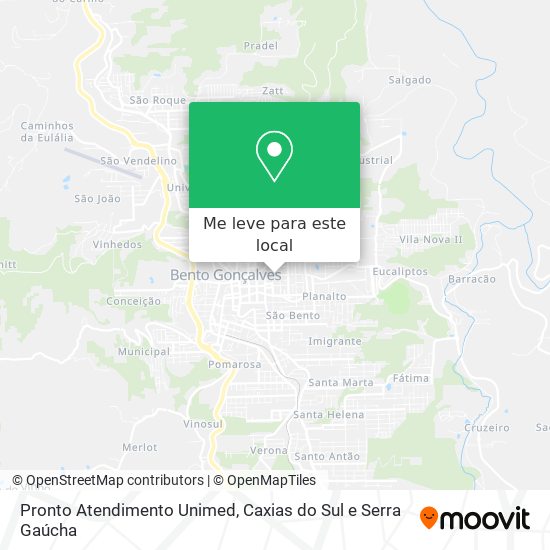Pronto Atendimento Unimed mapa