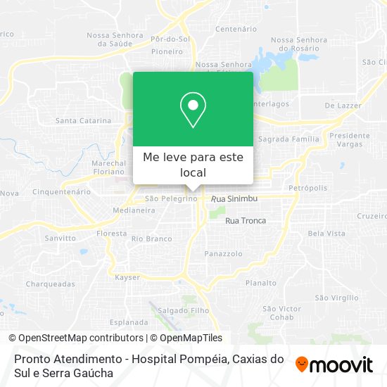 Pronto Atendimento - Hospital Pompéia mapa