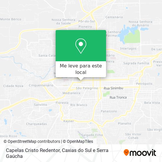 Capelas Cristo Redentor mapa