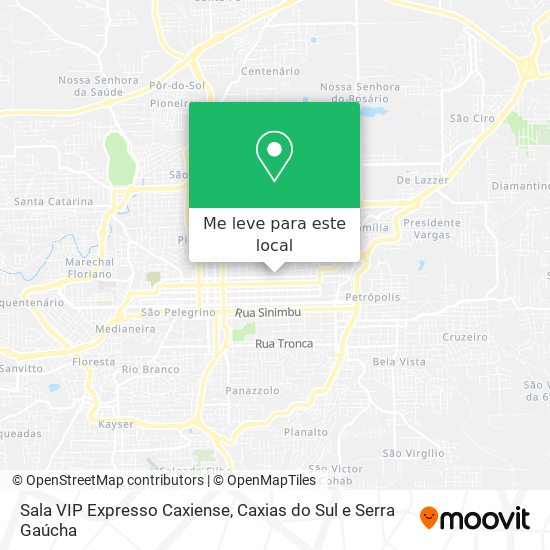 Sala VIP Expresso Caxiense mapa