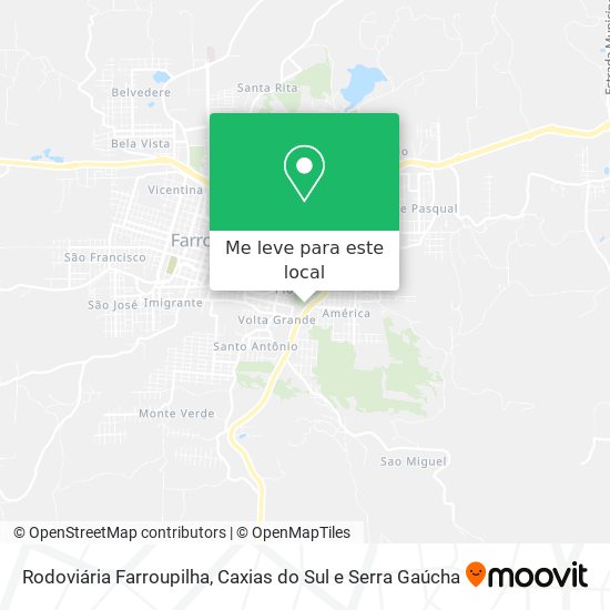 Rodoviária Farroupilha mapa