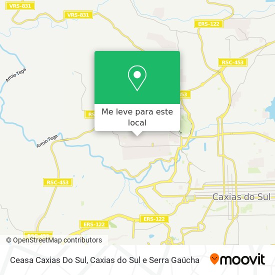 Ceasa Caxias Do Sul mapa