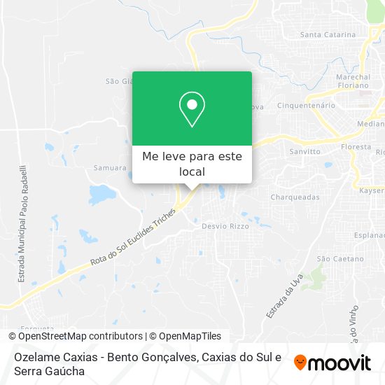 Ozelame Caxias - Bento Gonçalves mapa