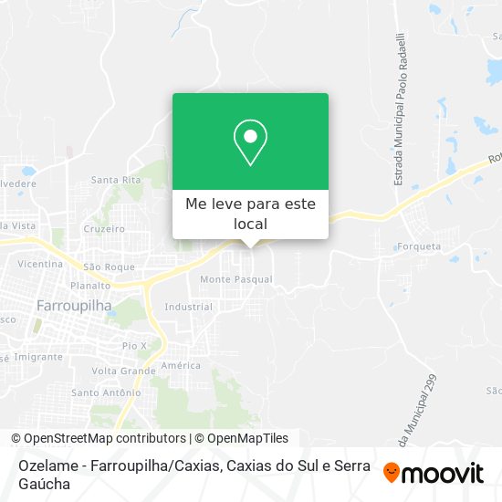 Ozelame - Farroupilha/Caxias mapa