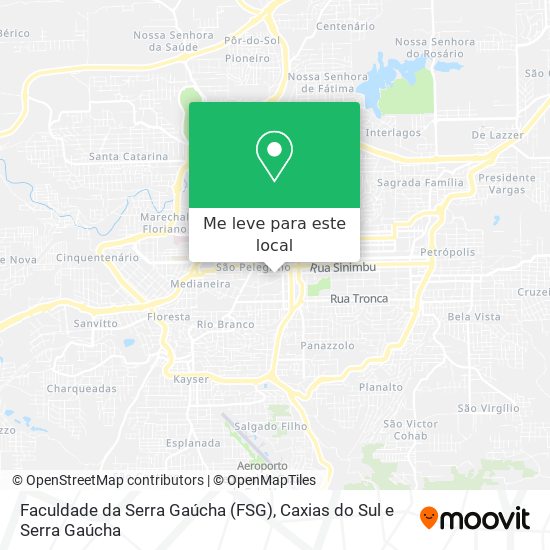 Faculdade da Serra Gaúcha (FSG) mapa