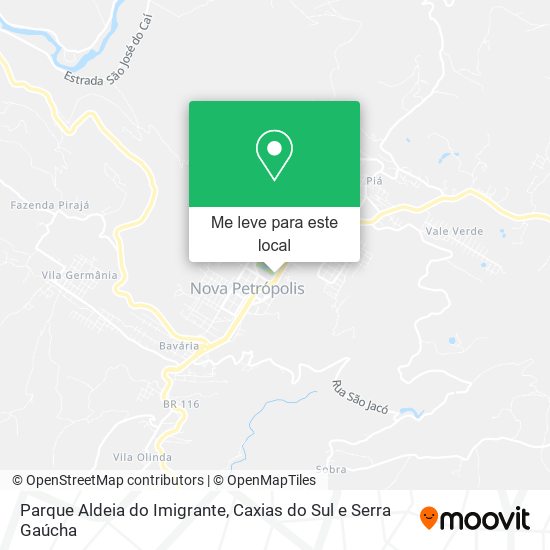 Parque Aldeia do Imigrante mapa