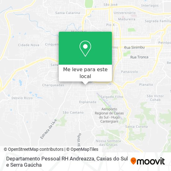 Departamento Pessoal RH Andreazza mapa