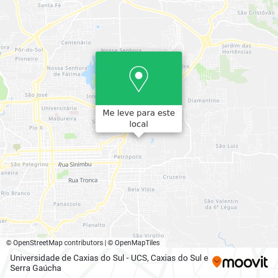 Universidade de Caxias do Sul - UCS mapa