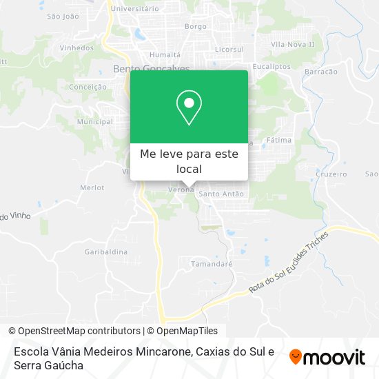 Escola Vânia Medeiros Mincarone mapa